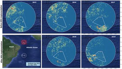 Effectiveness of Large-Scale Marine Protected Areas in the Atlantic Ocean for Reducing Fishing Activities